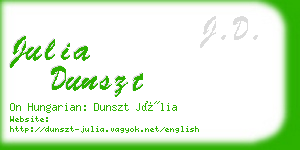 julia dunszt business card